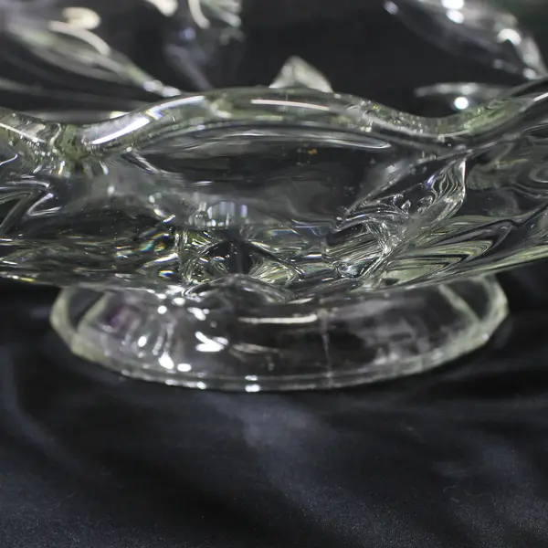 Vintage Indiana Glass Willow Clear 12" Centerpiece Serving Bowl 