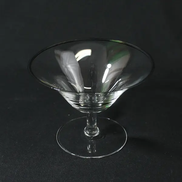 Set of 4 Platinum Rim Champagne Or Sherbet Glasses 4.75" Diameter 3.5" Height