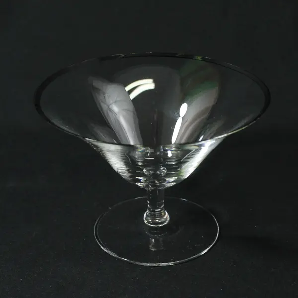 Set of 5 Platinum Rim Champagne Or Sherbet Glasses 4.75" Diameter 3.5" Height