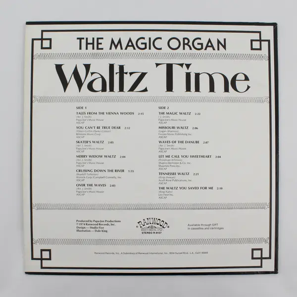 The Magic Organ Waltz Time Ranwood R-8137 12" Vinyl LP