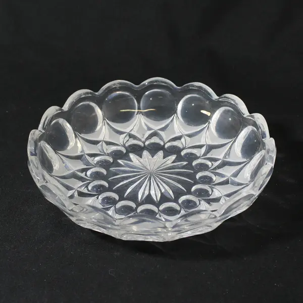 Set of 4 Nachtmann Anglia 6in Clear Glass Shallow Bowls/Dishes