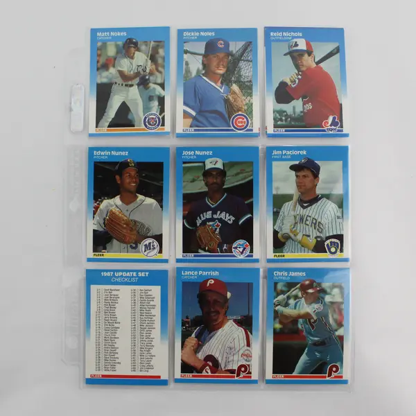 Lot of 47 Fleer Baseball Update Set Trading Cards 1987