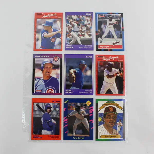 Mixed Lot of 18 Vintage National League Baseball Trading Cards 1986-1992