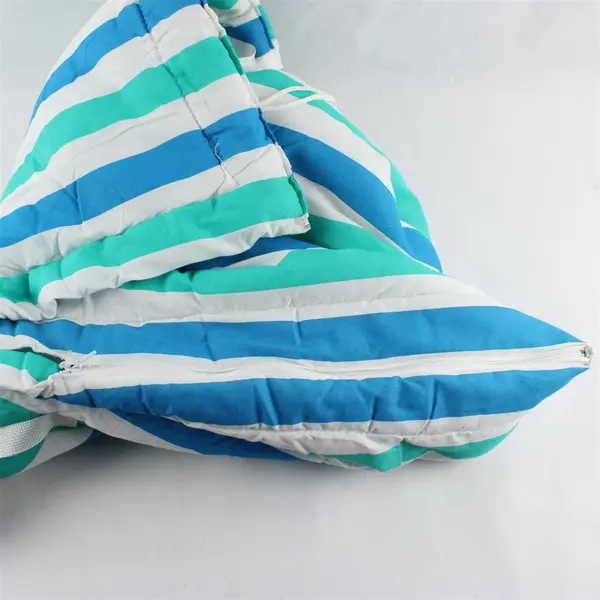 Vintage Coleman Green Blue and White Striped Convertible Beach Bag Blanket
