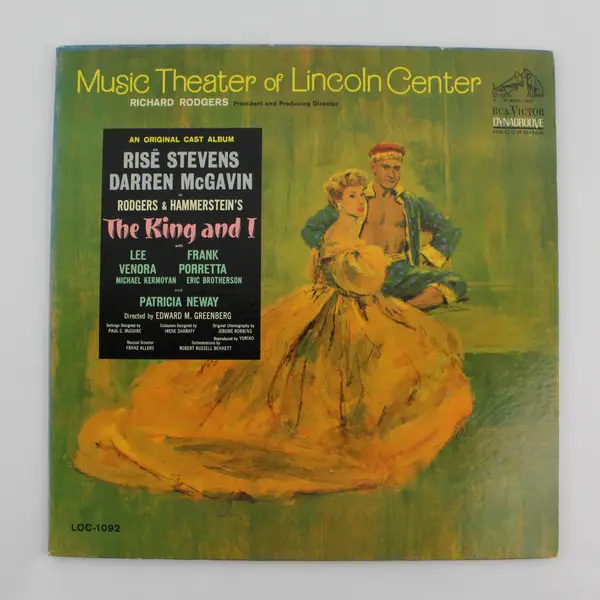 Music Theater of Lincoln Center The King and I RCA Victor LP LOC-1092