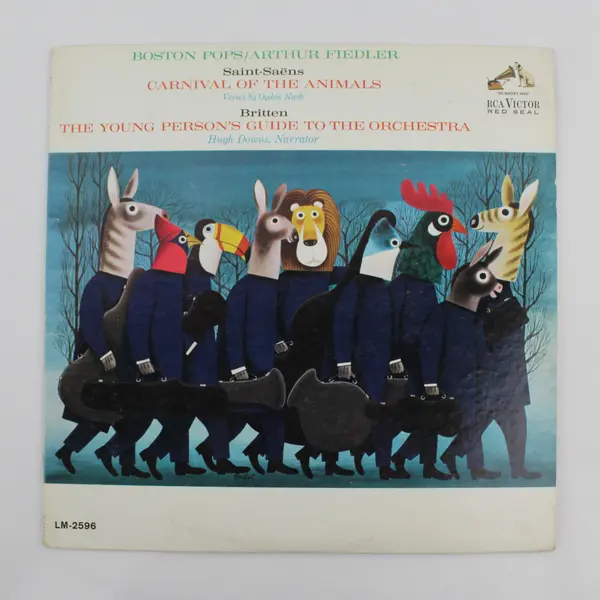 Boston Pops Arthur Fiedler Carnival Of The Animals Young Person's Guide LP