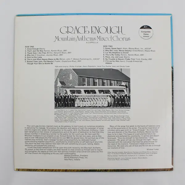 Mountain Anthems - Grace Enough 12" Vinyl Record