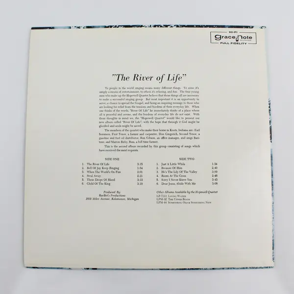 Hopewell Quartet The River Of Life 12" Vinyl LP
