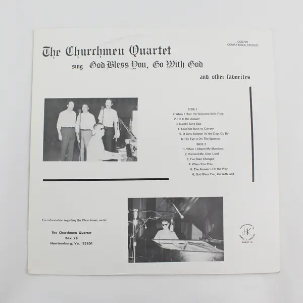 The Churchmen Quartet, God Bless You, Go With God 12" Vinyl Record