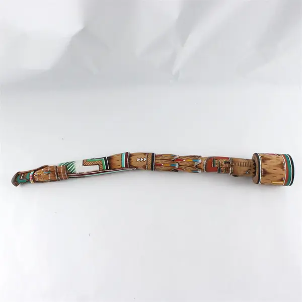 Vintage Native American Hand Carved Wood Sculpture Long Hair JB 2002