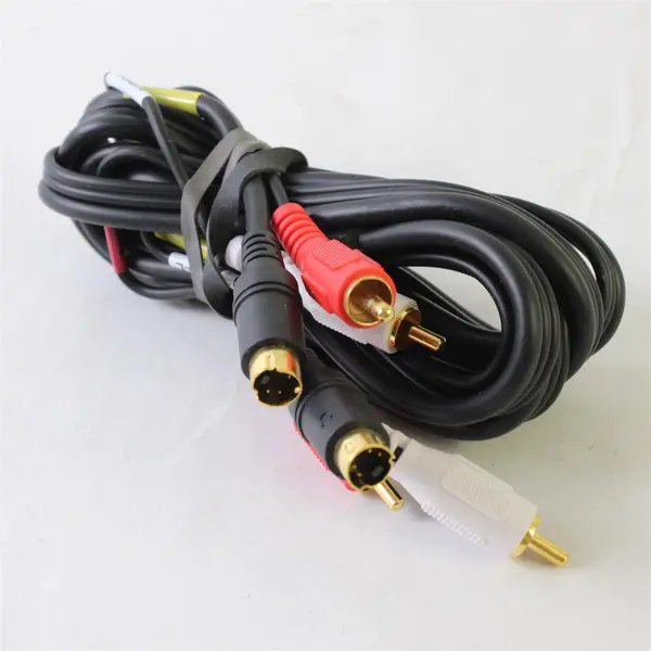 Composite AV S-Video Mini-DIN RCA Cable DVD Game Console Used