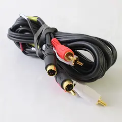 Composite AV S-Video Mini-DIN RCA Cable DVD Game Console Used