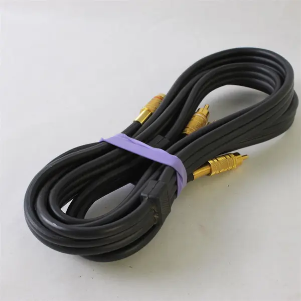 RCA 3-RCA AV Cable Gold-Plated Black 5 Ft Used Untested