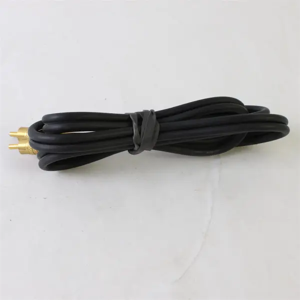 Black RCA Stereo Audio Cable Gold-Plated Connectors 3Ft Used Untested