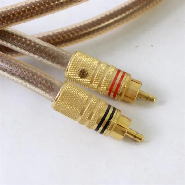 RCA Interconnect Cables for Audio Amplifiers Gold Plated Copper