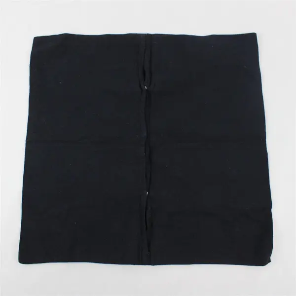 Vintage Hand Embroidered Black Boho Pillow Cover 17x17 New Delhi