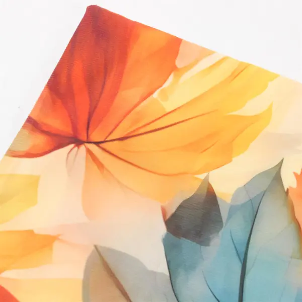 Set of 2 Blue and Orange Autumn Maple Leaf Print Throw Pillow Covers 17" x 17"