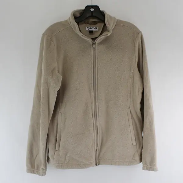 33000 Ft Beige Fleece Zip-Up Outdoor Jacket Women's Small