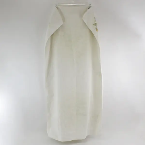 Vintage Martex Terri-Down Yellow Rose Print White Cotton Bath Towel FLAWED