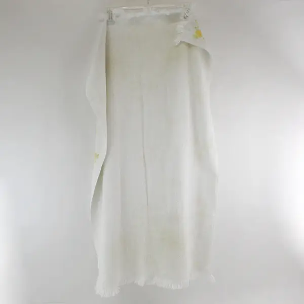 Vintage Cannon Yellow Rose Pattern White Bath Towel 25" x 40"