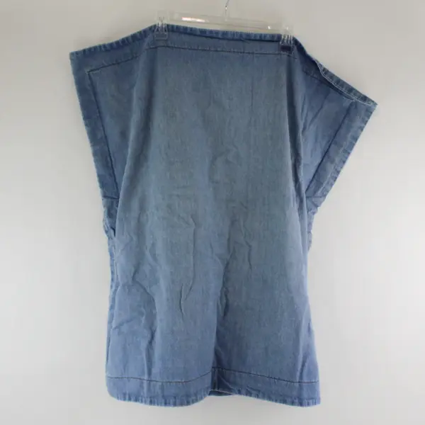 Vintage Linens N Things Attitude Blue Denim Pillow Sham 30" x 30"