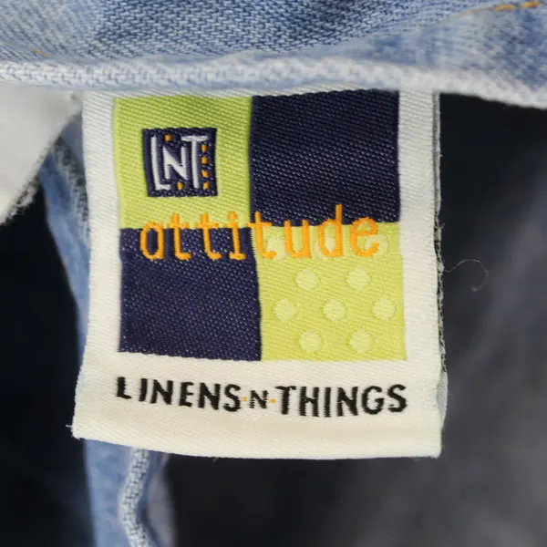 Vintage Linens N Things Attitude Blue Denim Pillow Sham 30" x 30"
