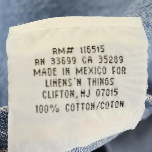 Vintage Linens N Things Attitude Blue Denim Pillow Sham 30" x 30"