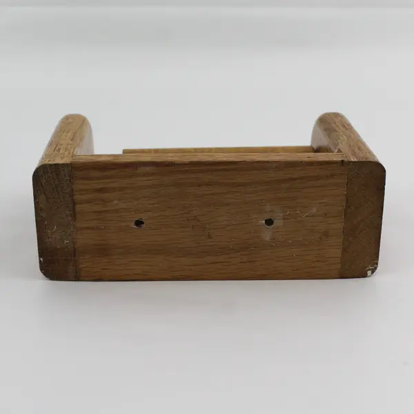 Brown Wooden Wall-Mounted Toilet Paper Holder Bathroom Decor