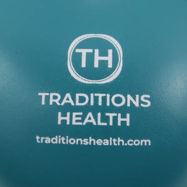 Traditions Health Lot of 5 Rubber Heart-Shaped Stress Balls Aqua