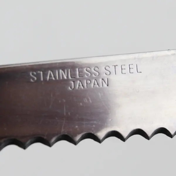 Set of 5 8.75in Stainless Steel Serrated Steak Knives Wood Handle