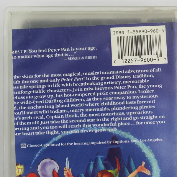 Disney's Peter Pan VHS Tape 