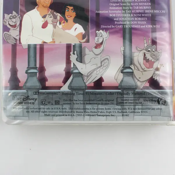 Walt Disney's Classic The Hunchback Of Notre Dame VHS tape 