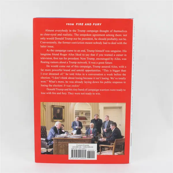 2018 Fire and Fury Inside Trump White House Michael Wolff Hardcover DJ