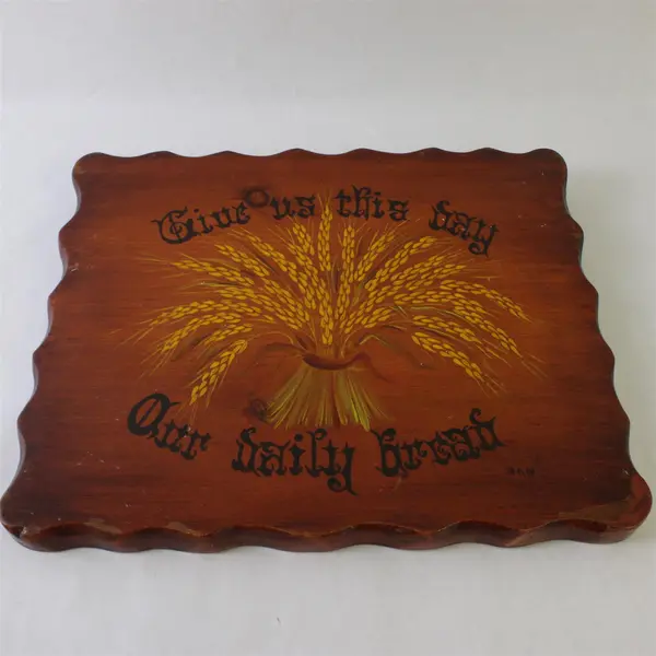Vintage Wooden Wall Sign Give Us This Day Our Daily Bread