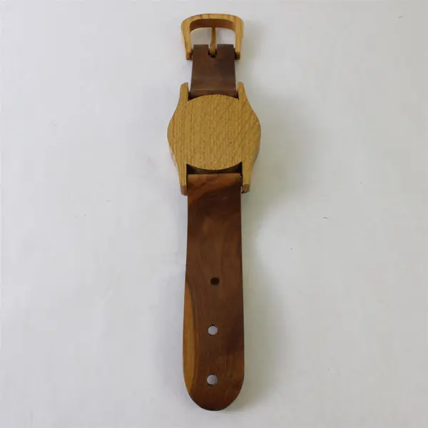 Ostar 6301 Natural Wood Watch Quartz Minimalist Dial Unique Matching Wood Buckle