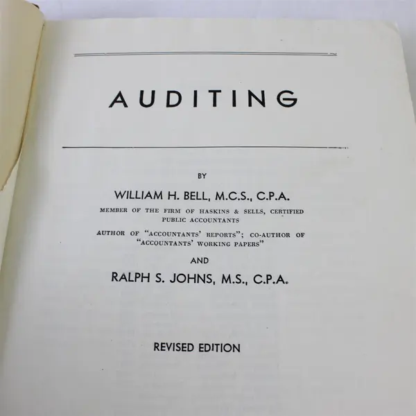 Auditing Bell and Johns 1945 Hardcover Revised Edition Fair Condition