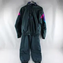 Vintage PUMA 90's Women's S Teal Windbreaker Matching 2-Piece Set