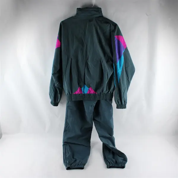 Vintage PUMA 90's Women's S Teal Windbreaker Matching 2-Piece Set