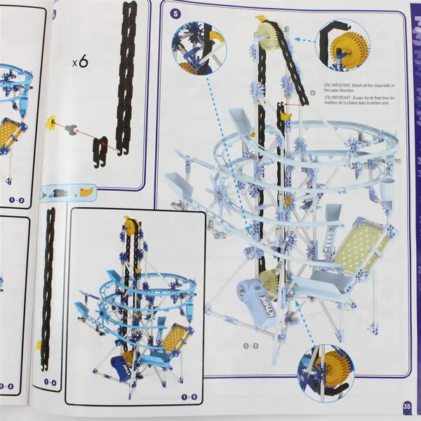 K'NEX 12467 Marble Coaster Run Instruction Book Only Paperback