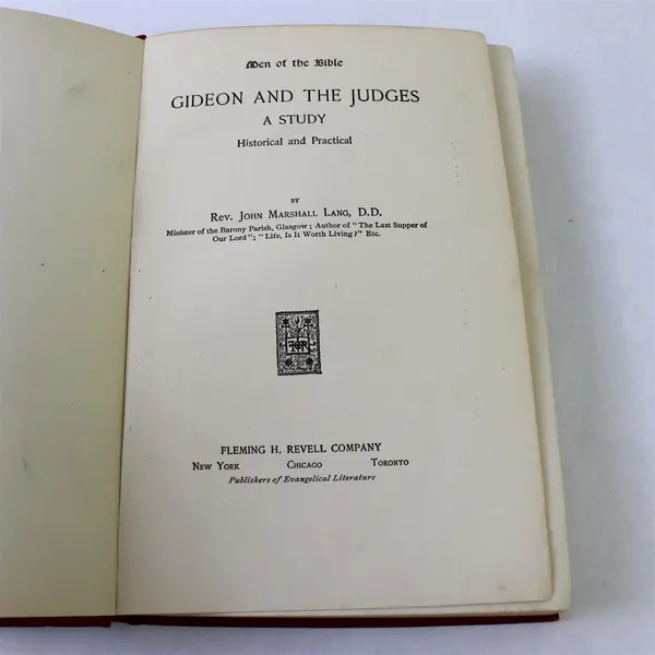 Men of the Bible Gideon and the Judges Rev John Marshall Lang Hardcover