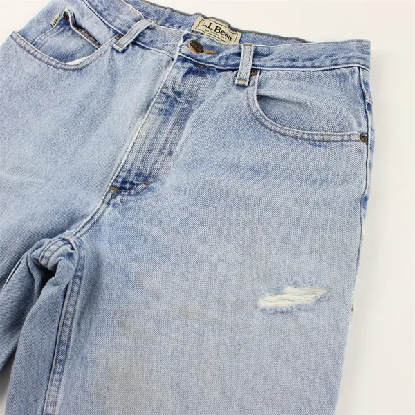 Vintage L.L. Bean Men's 30x32 Light Wash Natural Fit Denim Jeans