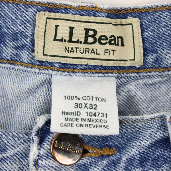 Vintage L.L. Bean Men's 30x32 Light Wash Natural Fit Denim Jeans