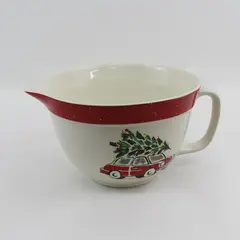 The Bake Shop by Masterclass Lg 2 Quart Batter Mixing Bowl Christmas Holiday