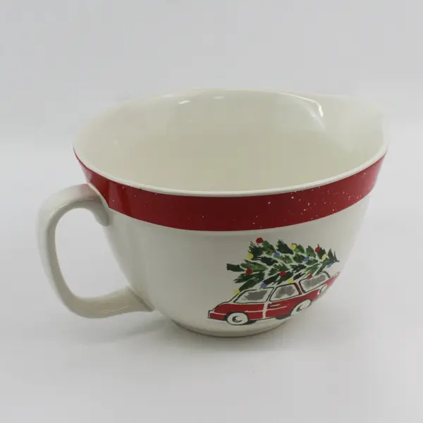 The Bake Shop by Masterclass Lg 2 Quart Batter Mixing Bowl Christmas Holiday