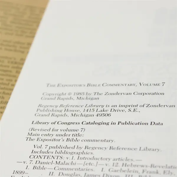 Expositor's Bible Commentary Vol 7 Frank E. Gaebelein Hardcover