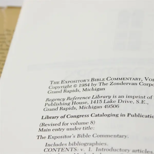Expositor's Bible Commentary Vol 8 Frank E. Gaebelein Hardcover