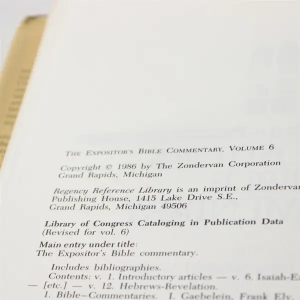 Expositor's Bible Commentary Vol 6 Frank E. Gaebelein Hardcover