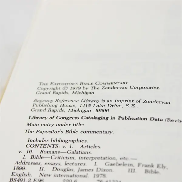 Expositor's Bible Commentary Vol 1 Frank E. Gaebelein Hardcover