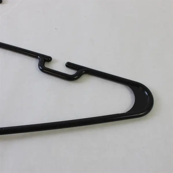 Lot of 10 Black Plastic Clothes Hangers Shirts & Pants Closet Organization