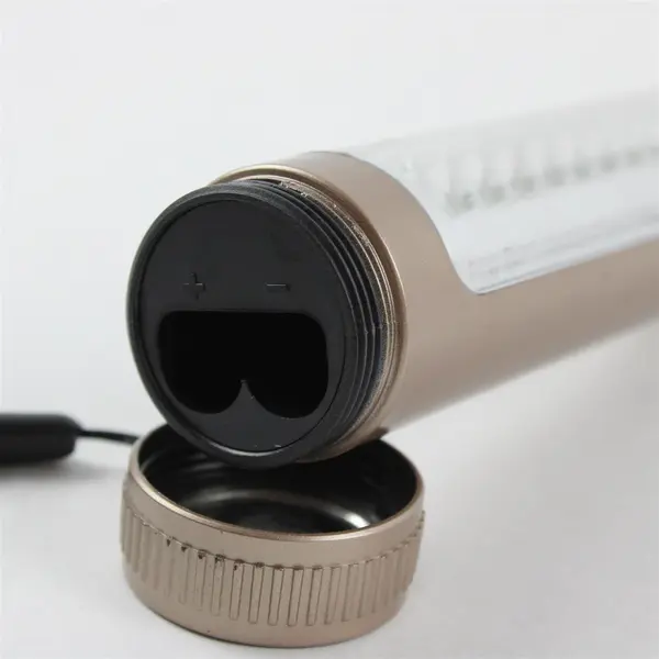 Light Brown Battery Powered Flashlight with Side Lights Magnet 4 AAA Camping